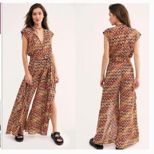 Free People One Sahara Split Leg Jumpsuit - Size XS